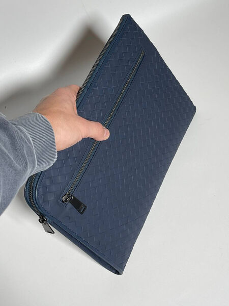 Мужская папка а4 Bottega Veneta мужской кожа синий 149932-2