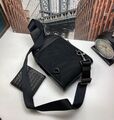 Мужская сумка слинг Bottega Veneta мужской кожа черный 42943-2