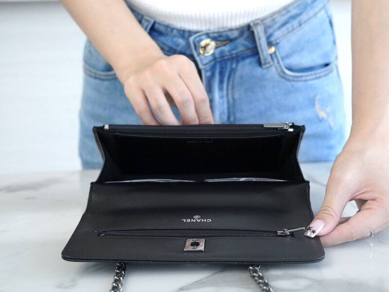 Сумка Chanel женский кожа черный 127438-7