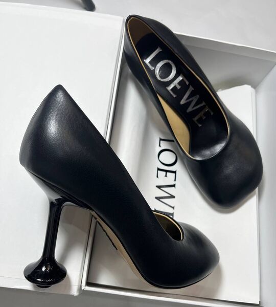 Туфли Loewe женский кожа черный 149570