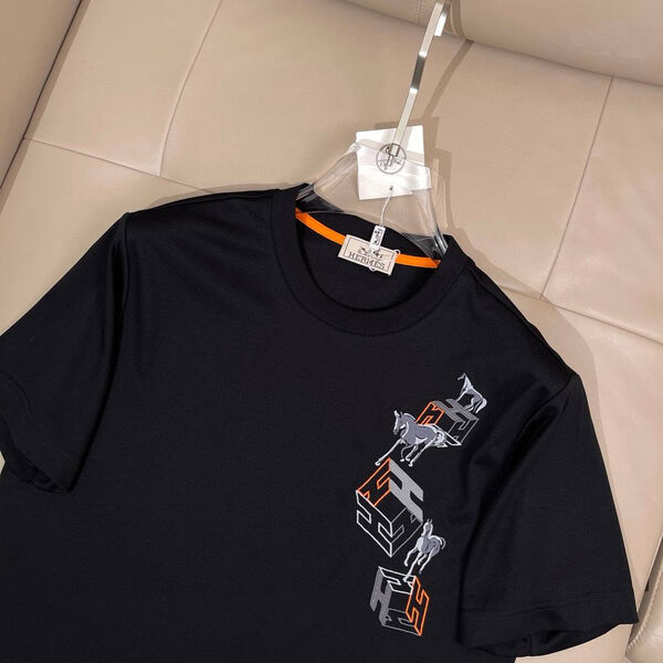 Мужская футболка Hermès мужской черный 181388-7