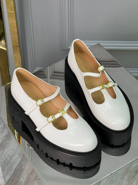 Туфли Celine женский кожа белый 123887-4