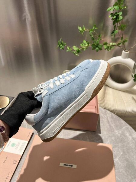 Женские кроссовки Miu Miu женский замша голубой p5922868-1-6