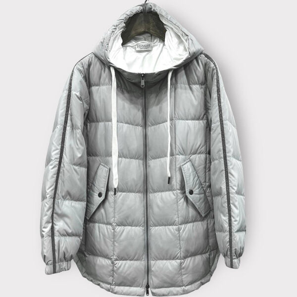 Пуховик Brunello Cucinelli женский графитовый 163155
