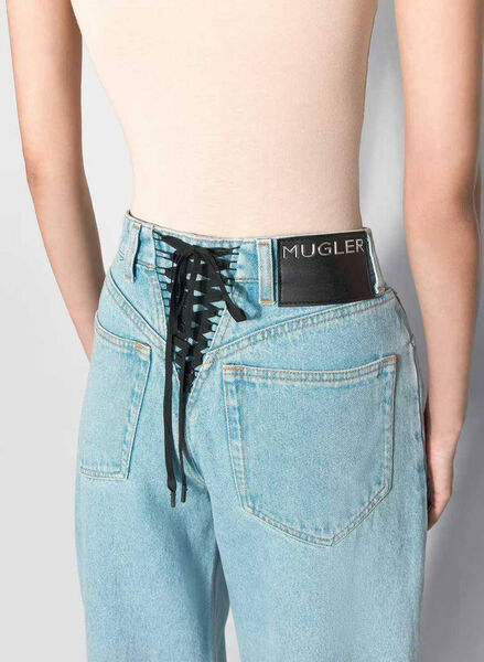 Джинсы Mugler женский джинса бирюзовый 198029-2