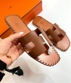 Шлепки Hermès женский кожа 89551-2