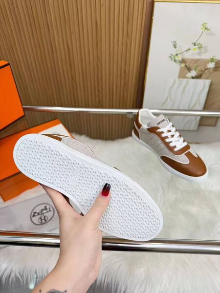 Женские кроссовки Hermes женский кожа коричневый T761106-1-6