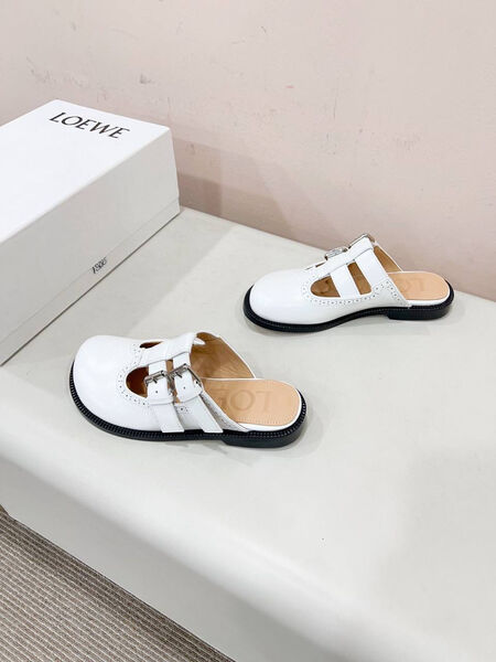 Мюли Loewe женский кожа белый 150254-2