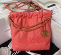 Сумка Chanel 22 женский кожа оранжевый 126350-1