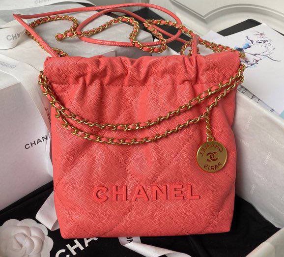 Сумка Chanel 22 женский кожа оранжевый 126350