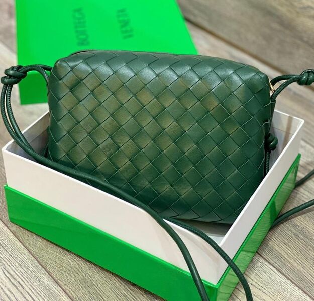 Сумка Bottega Veneta женский кожа болотный 72587