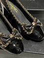 Туфли Chanel женский кожа черный 158421-3