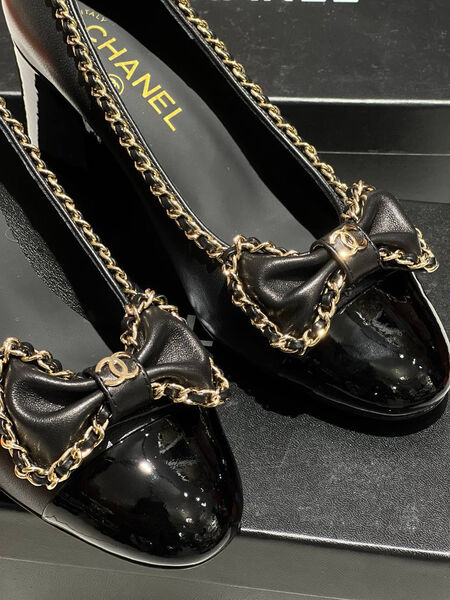 Туфли Chanel женский кожа черный 158421-3