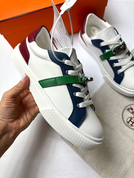 Кеды Hermès женский кожа белый 121448-3