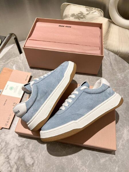 Женские кроссовки Miu Miu женский замша голубой p5922868-1-2