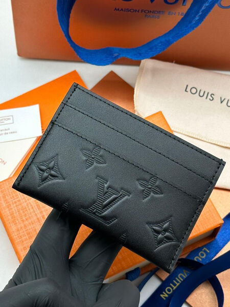 Картхолдер Louis Vuitton мужской кожа черный 107700-5