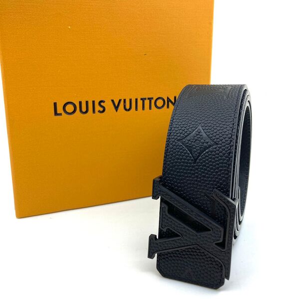 Ремень мужской Louis Vuitton мужской кожа черный 63778-3