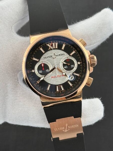 Мужские часы Ulysse Nardin мужской черный d3956105-1-2
