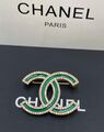 Брошь Chanel бирюзовый 10478-2
