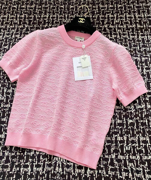 Футболка Chanel женский розовый 186364-3