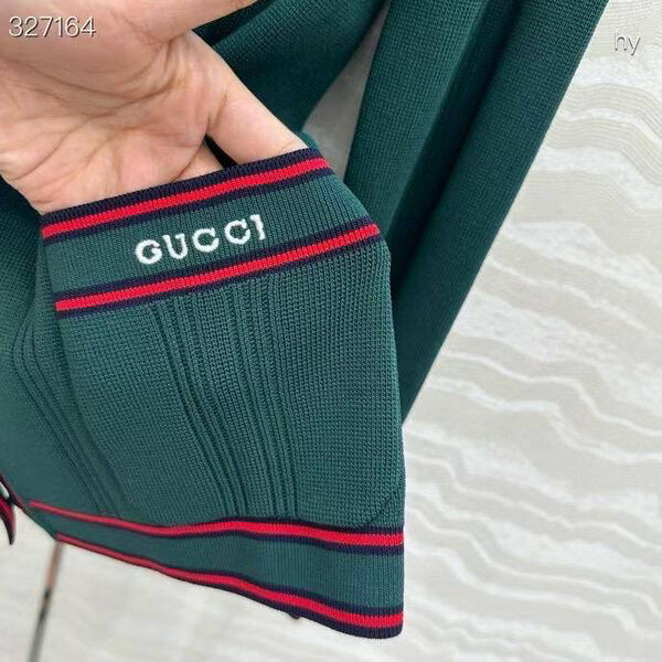 Кардиган Gucci женский вязаная ткань болотный 192333-9