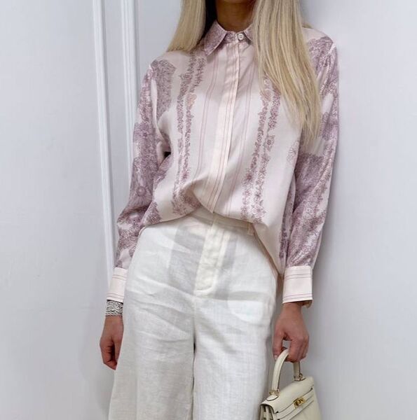 Рубашка Hermès женский фиолетовый 188440