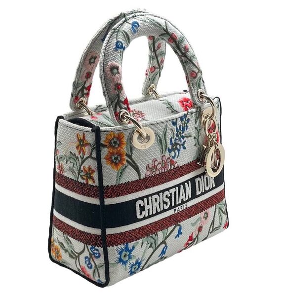 Сумка Christian Dior Lady женский текстиль бирюзовый 106903