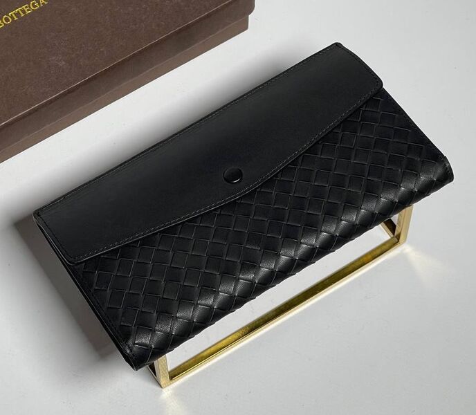 Мужской портмоне органайзер Bottega Veneta мужской кожа черный 153053