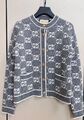 Кардиган Gucci женский вязаная ткань графитовый 129043-1