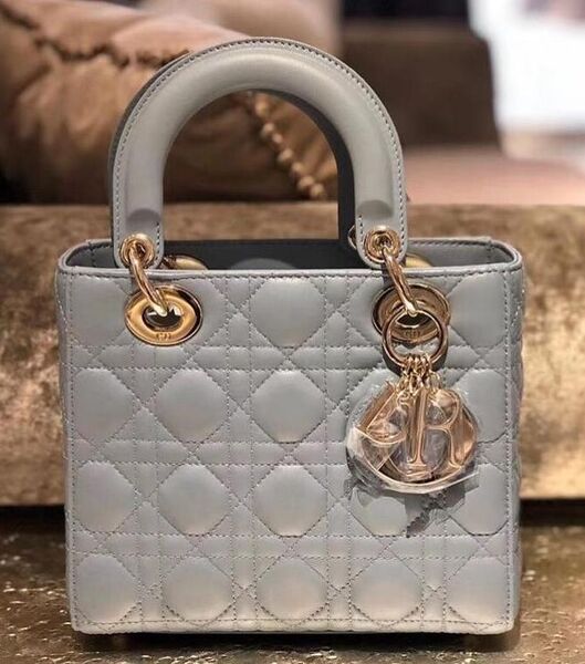 Сумка Dior Lady женский кожа графитовый 74351