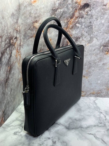 Мужской портфель Prada мужской кожа черный 111553-2