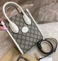 Сумка Gucci Jumbo Gg Mini женский канва monogram молочный 75076-1