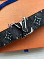 Мужской ремень Louis Vuitton мужской кожа черный 107684-2
