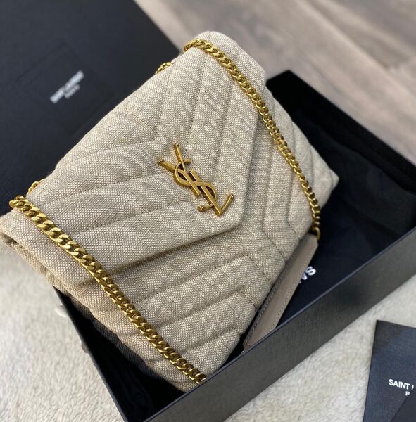 Сумка Saint Laurent женский ткань бежевый 77414