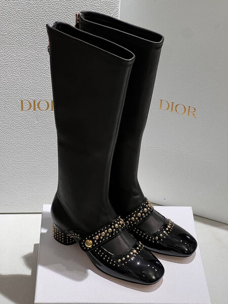 Сапоги Christian Dior женский кожа черный 166793-4