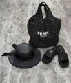 Шлепки Prada женский кожа черный 116786-5
