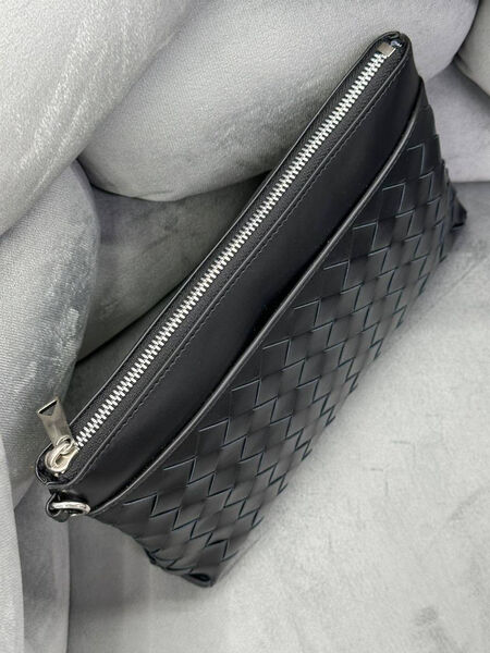 Мужской клатч Bottega Veneta мужской кожа черный 195711-3