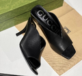 Сабо Gucci женский кожа swift черный 65622