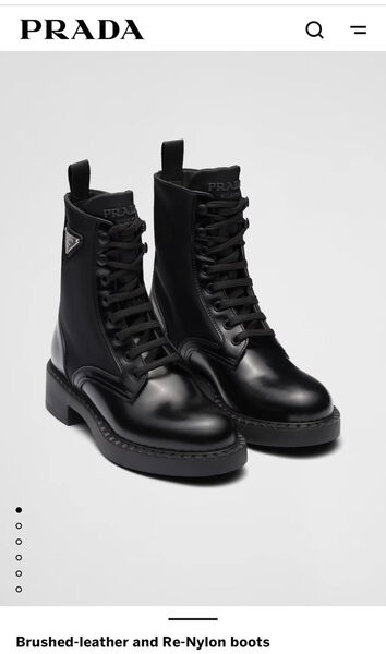 Ботинки Prada женский кожа черный 130379-2