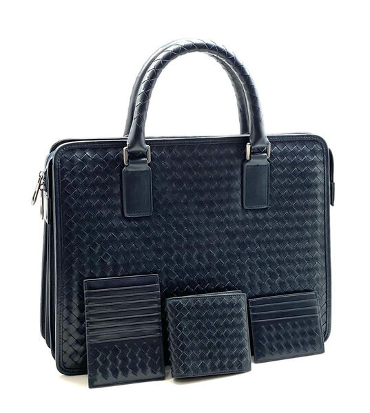 Мужской портфель Bottega Veneta мужской кожа синий 107524-2