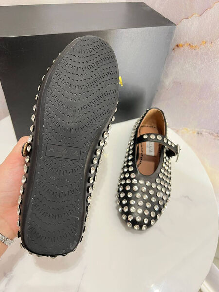 Балетки Alaïa женский кожа черный 137614-3