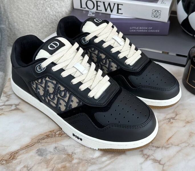 Кроссовки Christian Dior женский кожа черный 98237
