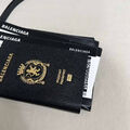 Сумка Balenciaga Passport Phone Holder Black женский кожа черный 150387-4
