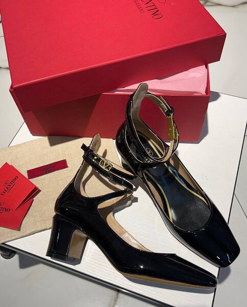 Туфли Valentino женский кожа черный 112125-2