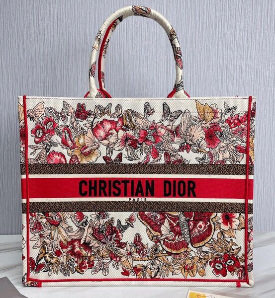 Сумка Christian Dior Book 41 женский текстиль бордовый 74161