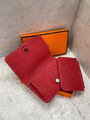 Кошелек Hermès женский кожа бордовый 130196-2