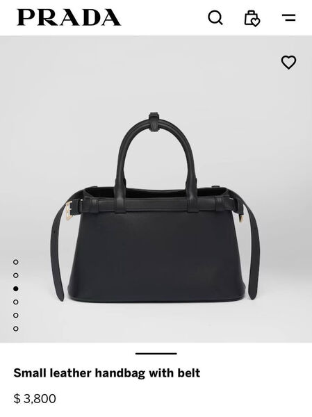 Сумка Prada женский кожа черный 135849-7