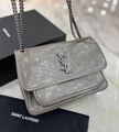 Сумка Saint Laurent Niki Medium женский кожа графитовый 160386-2
