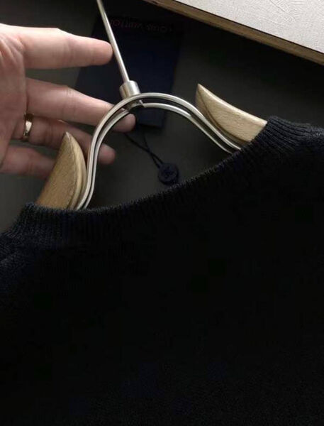 Мужской свитер Louis Vuitton мужской вязаная ткань черный 130900-7