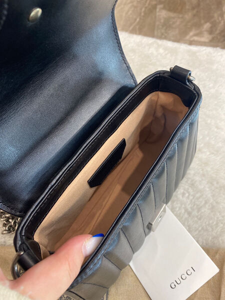 Сумка Gucci Marmont женский кожа черный 97053-3
